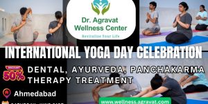 International yoga day 2025 celebration at Dr Agravat Wellness Center Ahmedabad, Gujarat, India