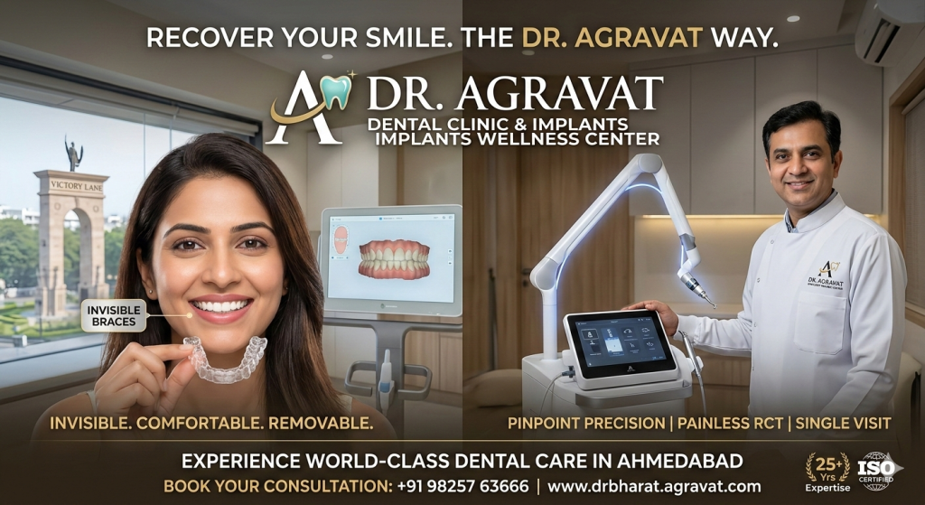Invisible Braces in Ahmedabad, Clear Aligners Cost India at Dr Agravat Dental Clinic and Implant Wellness Center Thaltej