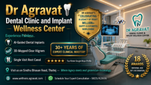 Dr Agravat Dental Clinic and Implant Wellness Center, Ground Floor Dr Agravat Wellness Center, beside Victory Lane, opposite NK farm, Thaltej, Ahmedabad, 380059